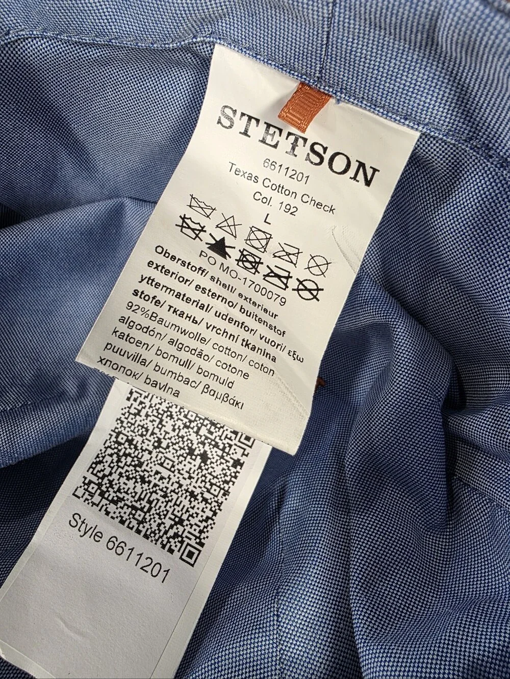 Stetson Texas Cotton Check Flat Cap Orange Blue Ivy Driving Newsboy Hat Size L